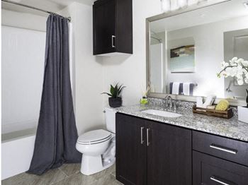 Bathroom at Skye Apartments in Vista, CA